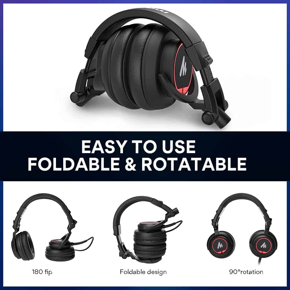 61fG0uO C1S. SL1000 MAONO AU-MH501 Over-Ear Wired Studio Headphones: Affordable, Lightweight, and Versatile