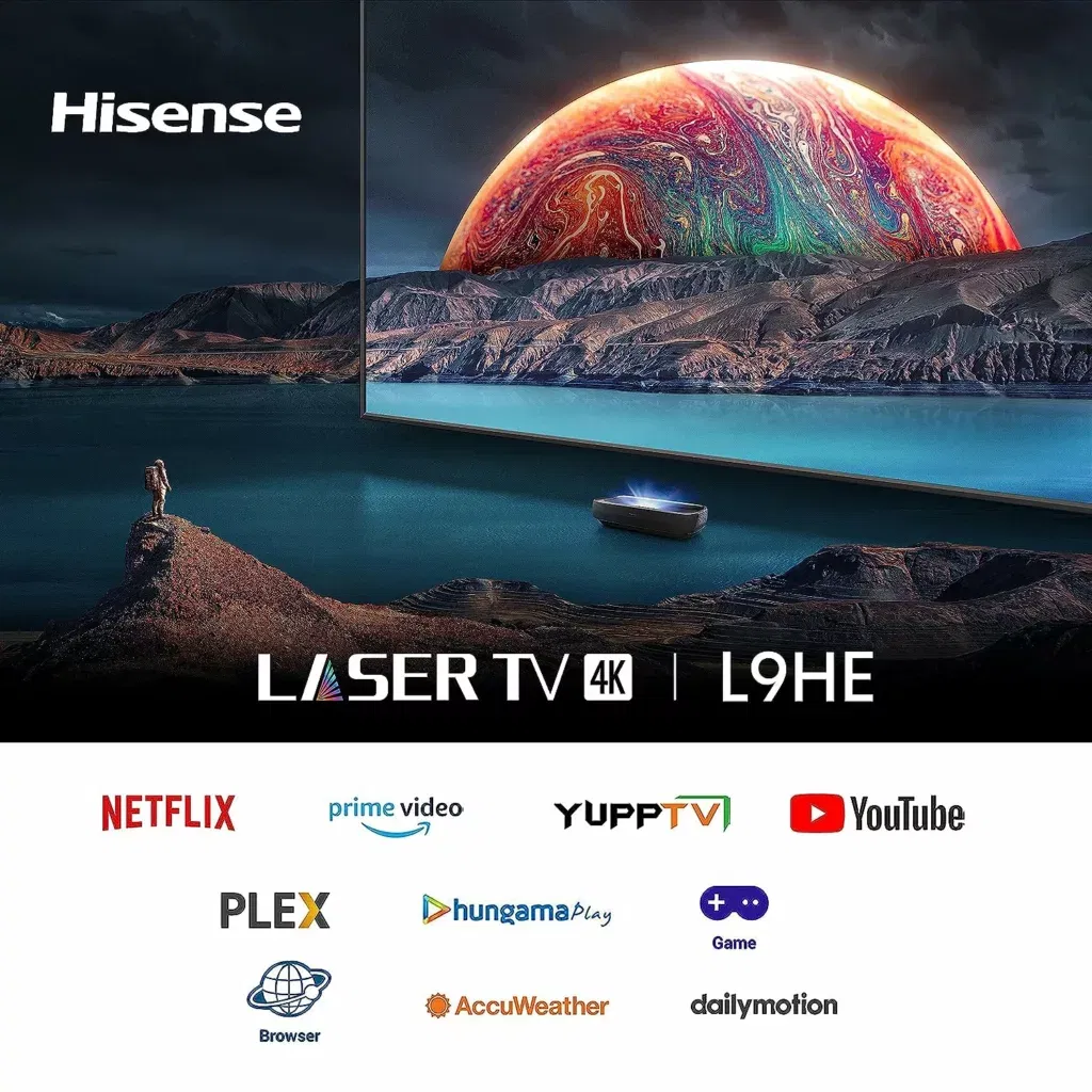 91aX4BiKWzL. SL1500 Hisense 120L9HE: The Ultimate 120-Inch 4K Ultra HD Smart Laser TV with Trichrom ALR Screen