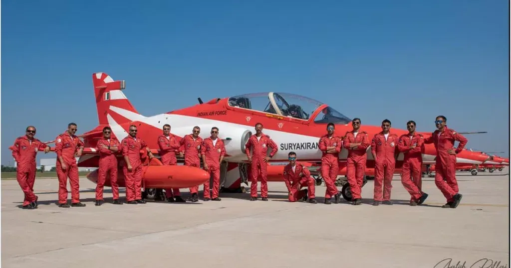 Indian Air Force Formation Aerobatic Team Surya Kiran Image via Deccan Herald ICC World Cup 2023 Closing Ceremony Extravaganza: Ahmedabad Gears Up for a Spectacular World Cup 2023 Final