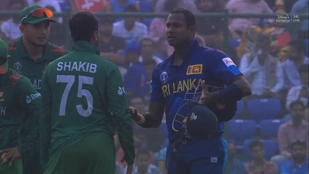 Angelo Mathews' Unwanted 1st Timed Out Record in International Cricket History in Today's Bangladesh vs. Sri Lanka Match