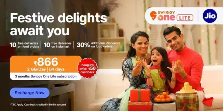 Jio launches new Swiggy One Lite recharge plan starting from Rs 866: All details you need to know