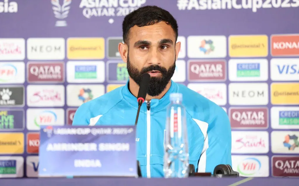 Goalkeeper Amrinder Singh ahead of their clash against Uzbekistan Image Credits Twitter AFC Asian Cup 2023: India vs Uzbekistan - Preview & Where to Watch the Match Live in India