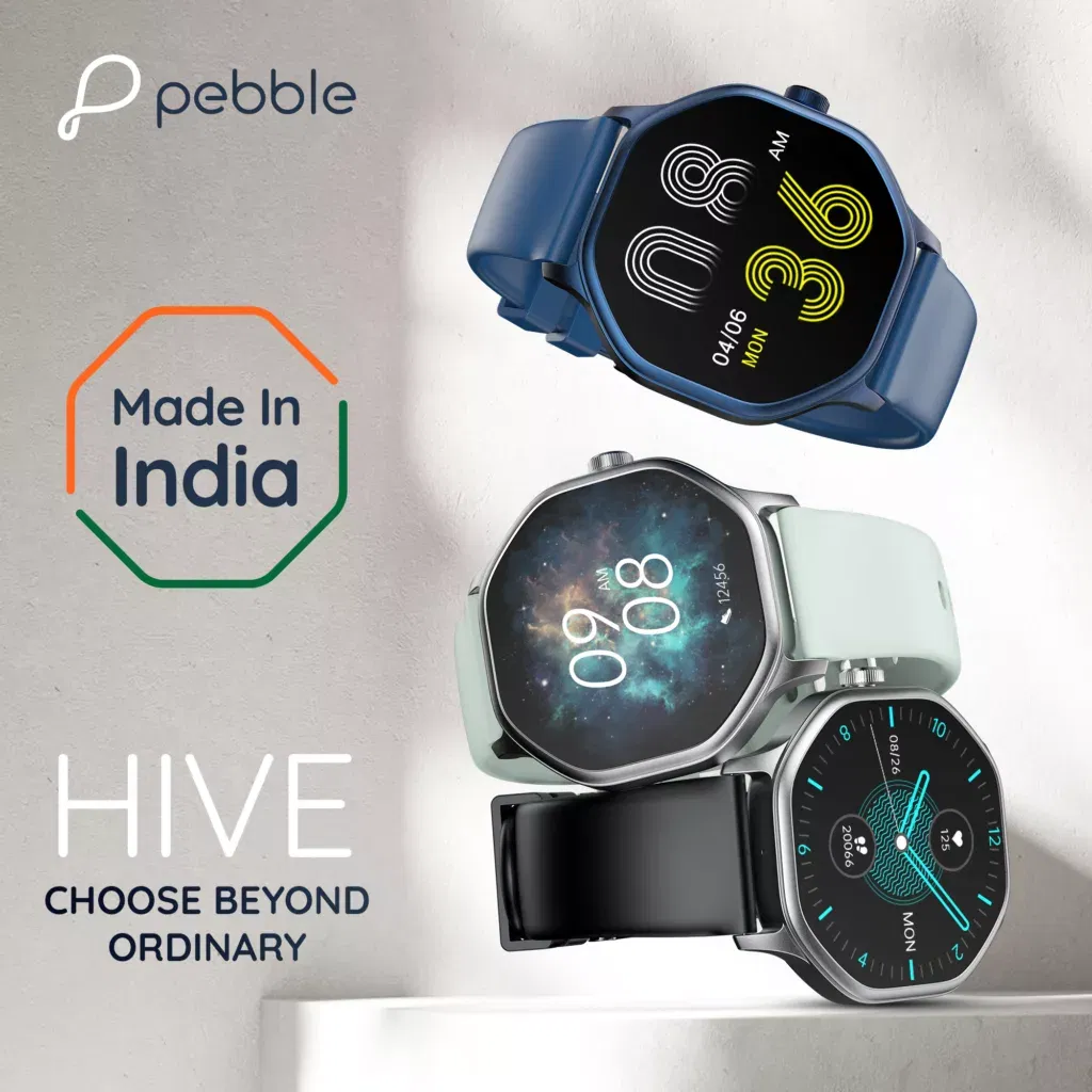 Pabble Hive Smartwatch Pebble Hive becomes the 1st ever smartwatch with Octagonal Dial