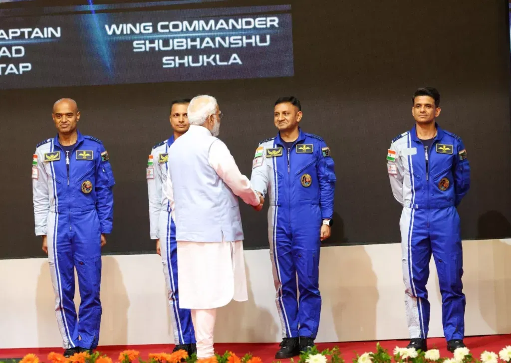 2b PM Modi unveils the four-person Gaganyaan space mission crew