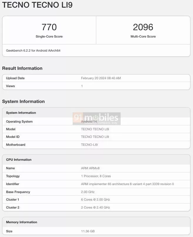 Tecno POVA 6 Pro