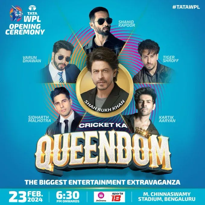 image 100 83 jpg WPL 2024 Opening Ceremony: Shah Rukh Khan Joins Bollywood Stars in the Bengaluru Spectacle!