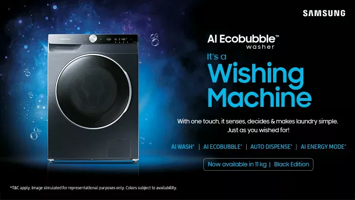 Samsung Launches New Range of 11 Kg AI Ecobubble Fully Automatic Front Load Washing Machines