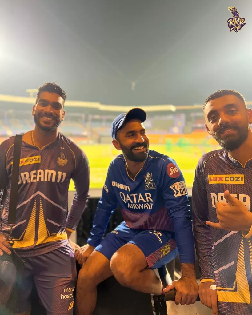 Venkatesh Iyer Dinesh Karthik Varun Chakravarthy Image Credits KKR Twitter IPL 2024: RCB vs KKR – Match Preview, Prediction, Team News and Fantasy XI