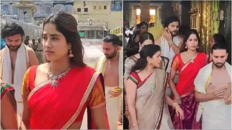 Janhvi Kapoor’s Enchanting Tirumala Expedition: Ghee Feasts, Playful Banter, and Memorable Moments with Shikhar Pahariya and Orry – Don’t Miss Out on the Fun!