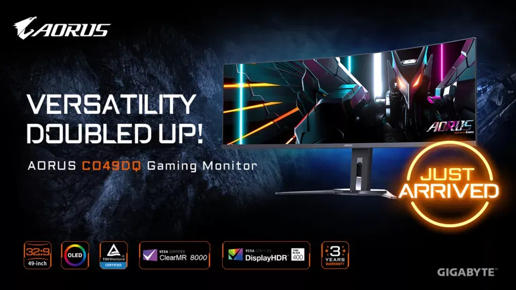 GIGABYTE Launches AORUS CO49DQ: A Revolutionary QD-OLED Gaming Monitor in India