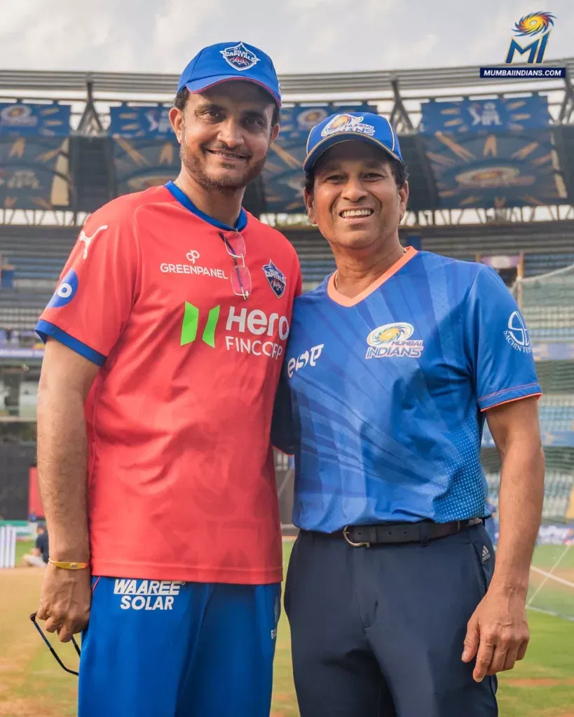 Sourav Ganguly Sachin Tendulkar Image Credits MI Twitter IPL 2024: MI vs DC – Match Preview, Prediction, Team News and Fantasy XI