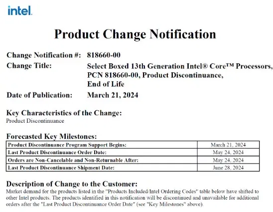 image 14 152 jpg Intel Discontinues 13th Gen Raptor Lake-S Unlocked "Boxed" CPUs, Shifts Focus to 14th Gen