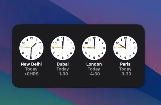 macOS Sonoma Widgets