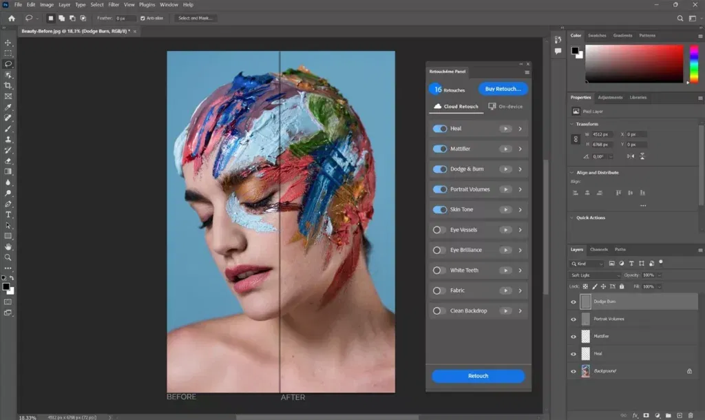 image 32 Retouch4me Panel - A new tool for retouching based on artificial intelligence