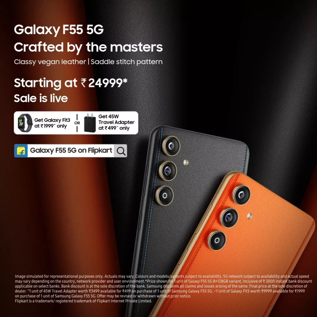 Samsung Unveils Galaxy F55 5G: A Premium Smartphone with Classy Vegan Leather Design