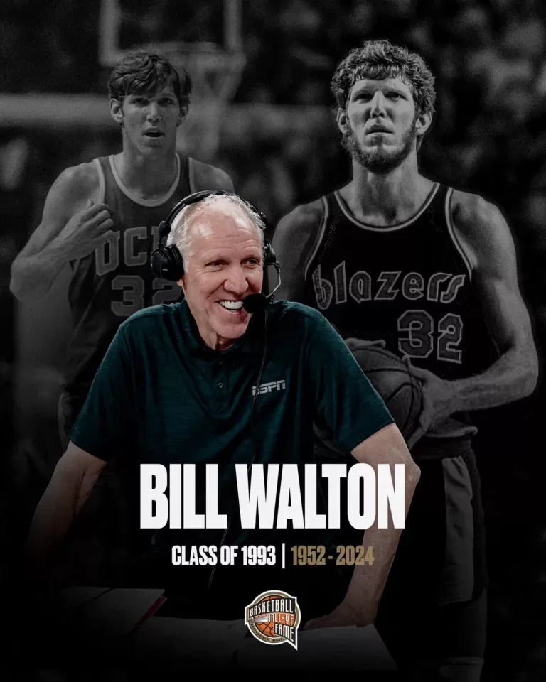 NBA legend Bill Walton passes away at the age of 71
