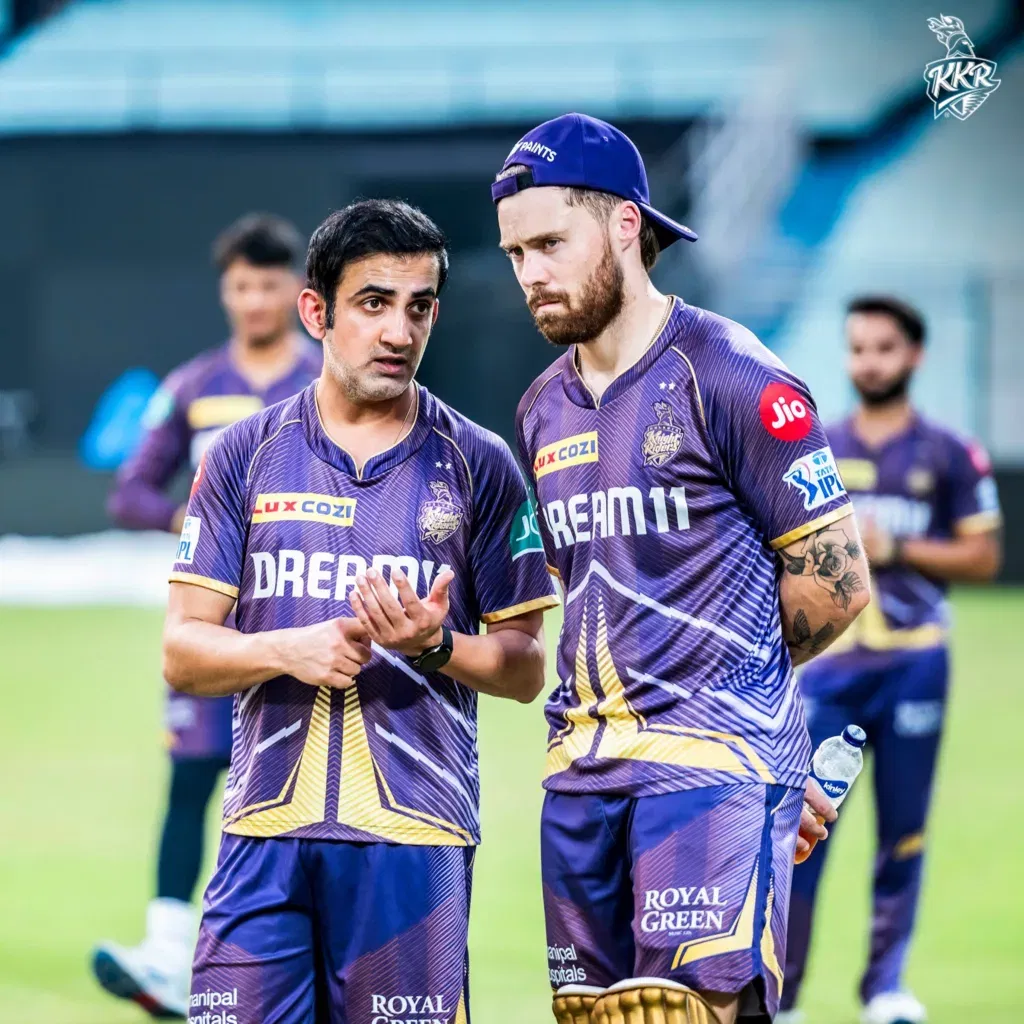 Gautam Gambhir and Phil Salt. Image Credits KKR Twitter IPL 2024: KKR vs MI – Match Preview, Prediction, Team News and Fantasy XI