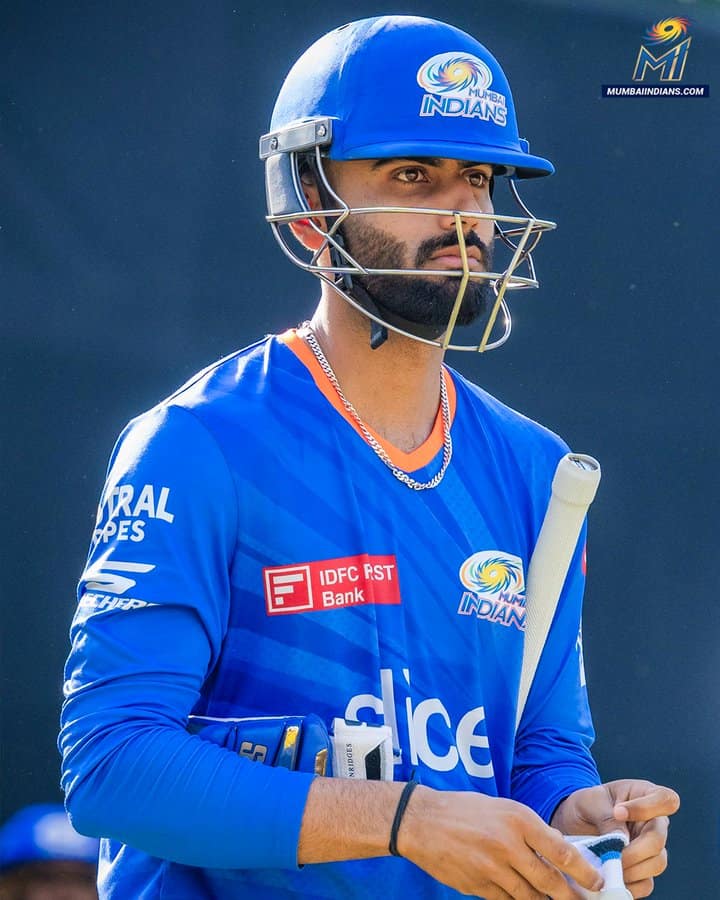 Naman Dhir. Image Credits MI Twitter jpg IPL 2024: KKR vs MI – Match Preview, Prediction, Team News and Fantasy XI