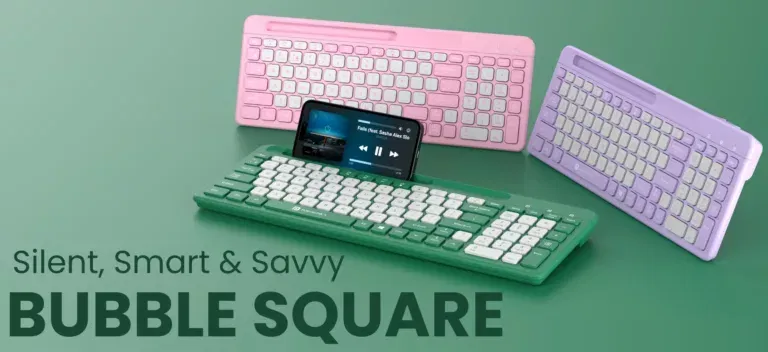 Portronics Bubble Square Wireless Keyboard: Transform Your Mobile Device into a Workstation