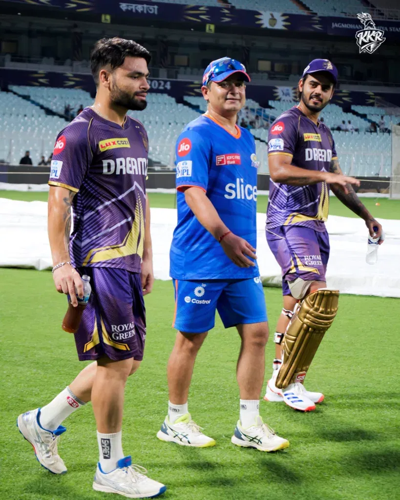 Rinku Singh Piush Chawla and Nitih Rana. Image Credits KKR Twitter IPL 2024: KKR vs MI – Match Preview, Prediction, Team News and Fantasy XI
