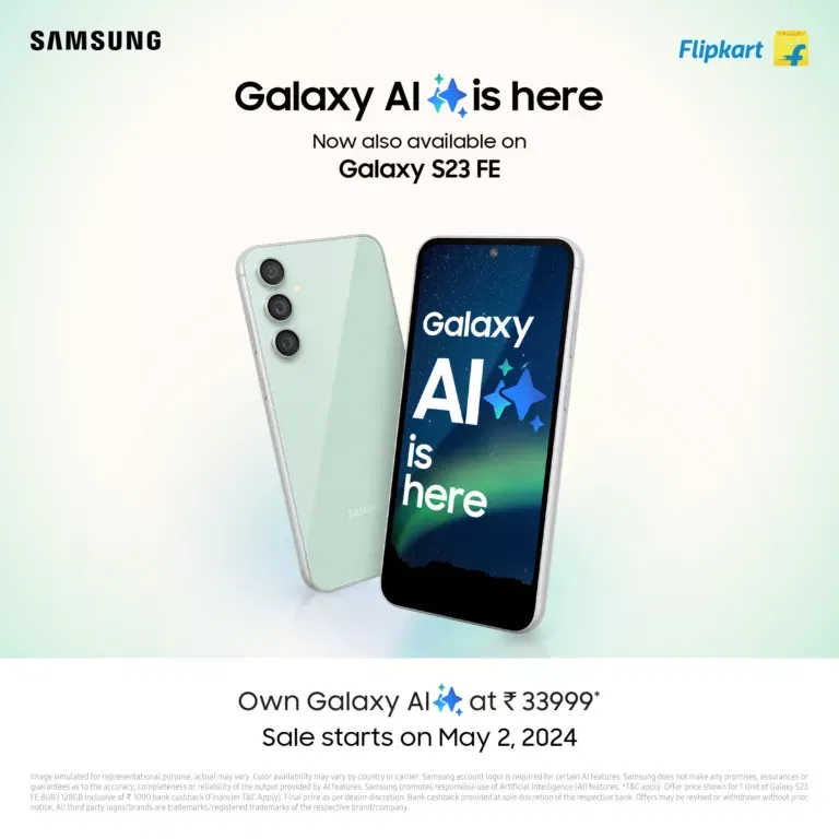 Samsung Galaxy S23 FE to be on sale for only ₹33,999
