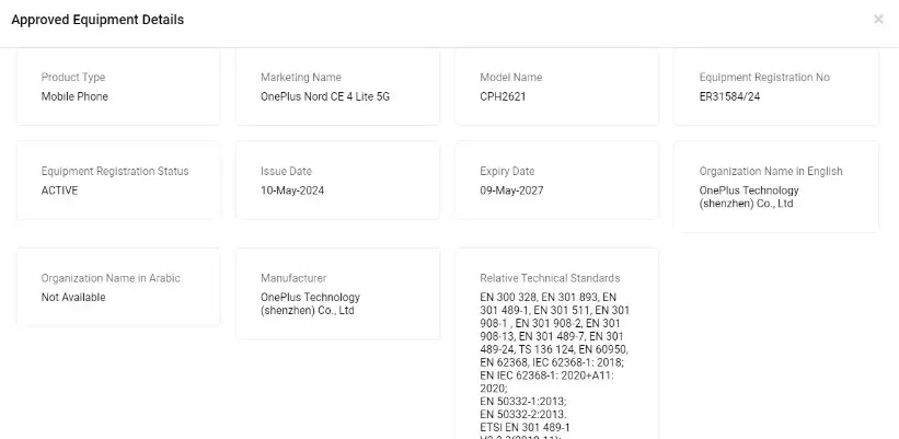 image 1 249 jpg OnePlus Nord CE 4 Lite 5G: Spotted on TDRA Site, Global Launch Approaches