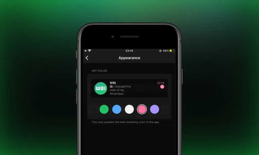 font color in WhatsApp