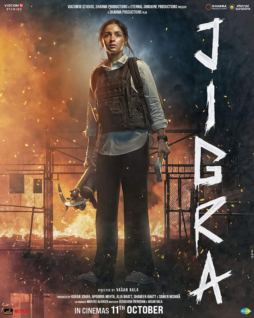 GWsjgqaW4AASlxo Alia Bhatt Reveals First Look of Her Fierce 'Jigra' Avatar; New Poster Unveiled with Vedang Raina