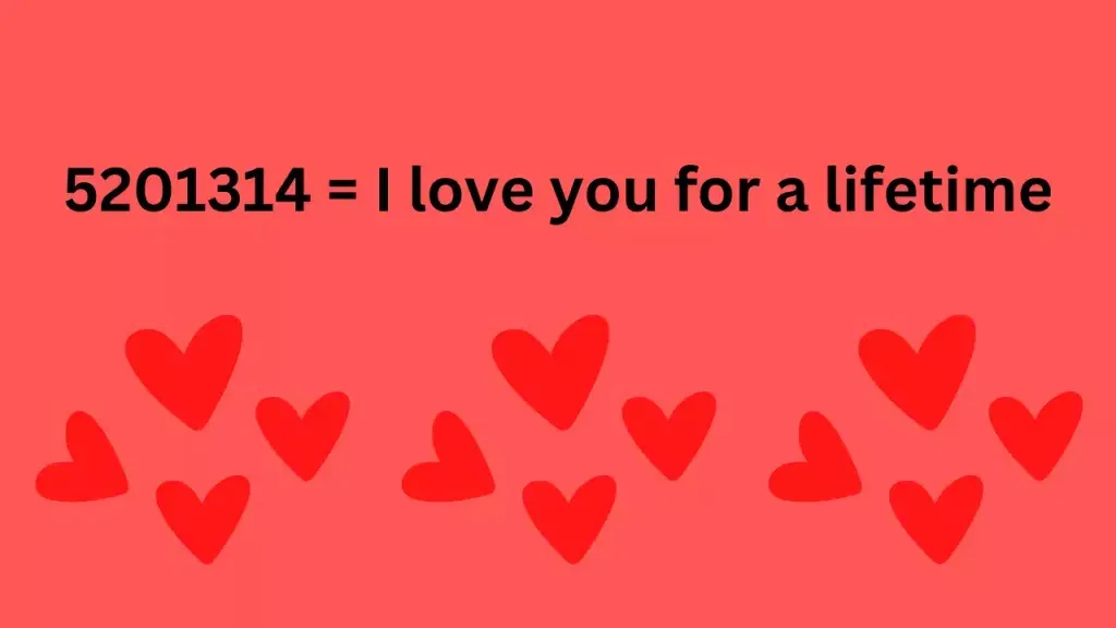 The number 5201314, popular online, signifies i love you for a lifetime in chinese