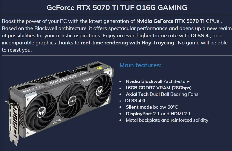 GeForce RTX 5070 Ti TUF O16G GAMING details Nvidia RTX 5070 Ti Launching on February 20: Everything You Need to Know