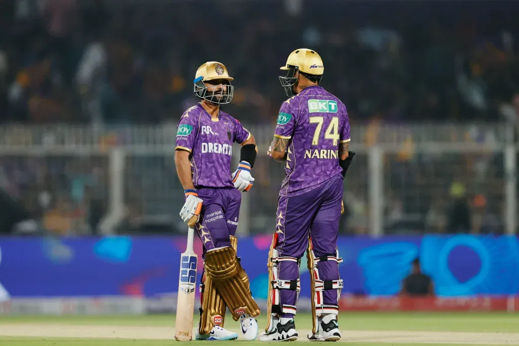 Ajinkya Rahane and Sunil Narine IPL 2025: Krunal, Kohli, and Salt Dominate as RCB Crush KKR in IPL 2025 Opener