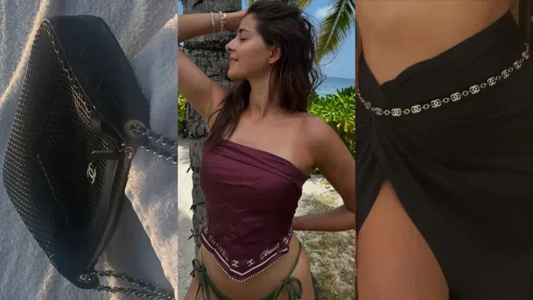 Ananya Panday Seychelles Chic: Flaunting Rs 3 Lakh Chanel Bag in Scarf Top and Bikini Bottom Paradise