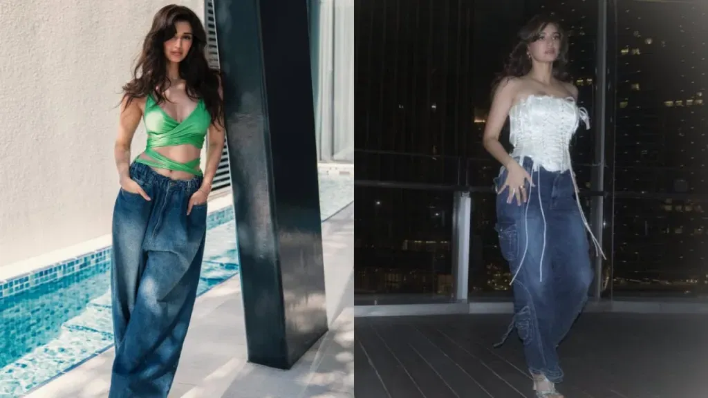 dishhspat 2 Sexy Disha Patani in Top 5 Iconic Baggy Jeans and Petite Top Looks: Your Summer Style Manifesto