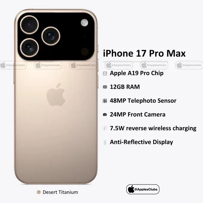 iPhone 17 Pro Max u iPhone 17 Pro Max Gets Thicker – Bigger Battery Expected!