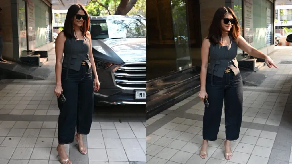 mrunnn 2 Mrunal Thakur Slays Corporate Chic: Pinstripe Perfection Meets Street Style in a Rs 65k Fashion Statement