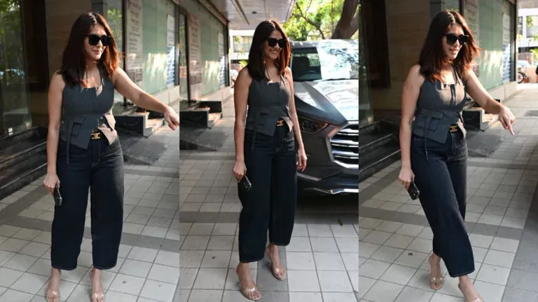 Mrunal Thakur Slays Corporate Chic: Pinstripe Perfection Meets Street Style in a Rs 65k Fashion Statement
