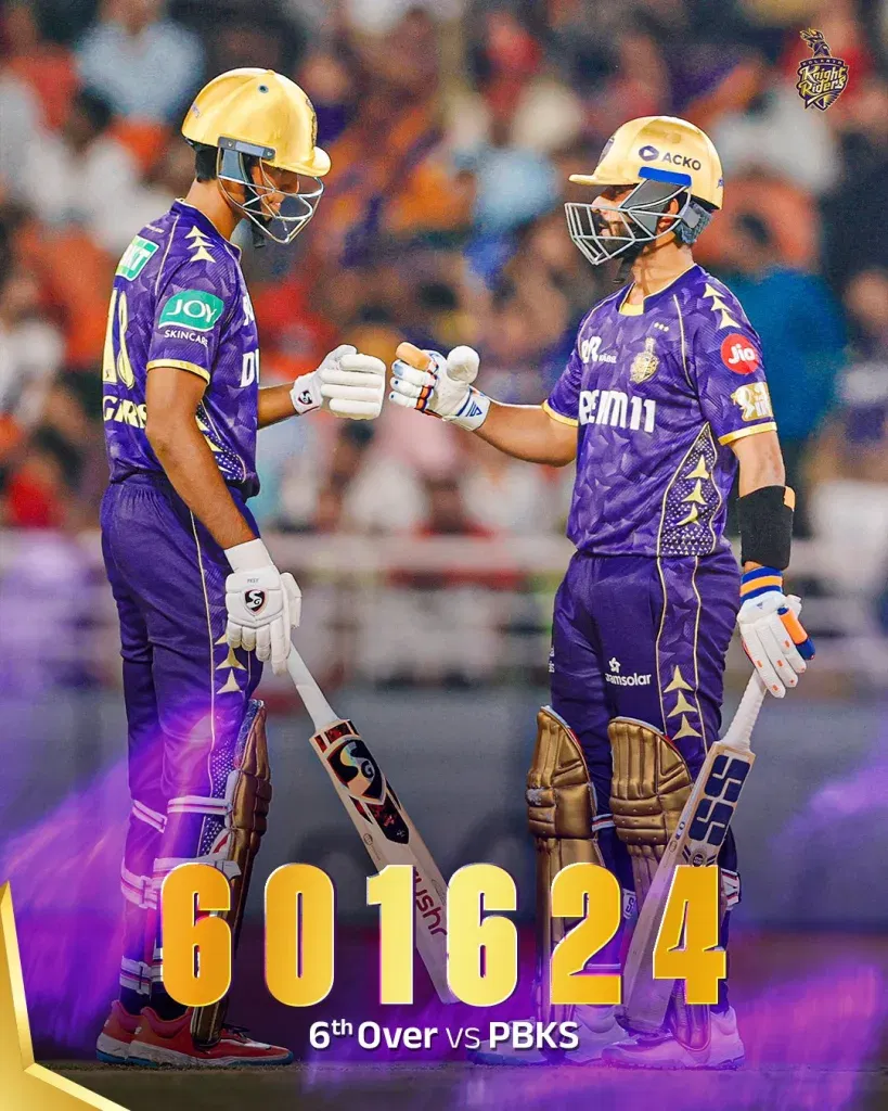 Ajinkya Rahane and Angkrish Raghuvanshi 1 IPL 2025: Chahal Leads Punjab Kings to Defend 111 and Stun KKR in Thrilling IPL Victory