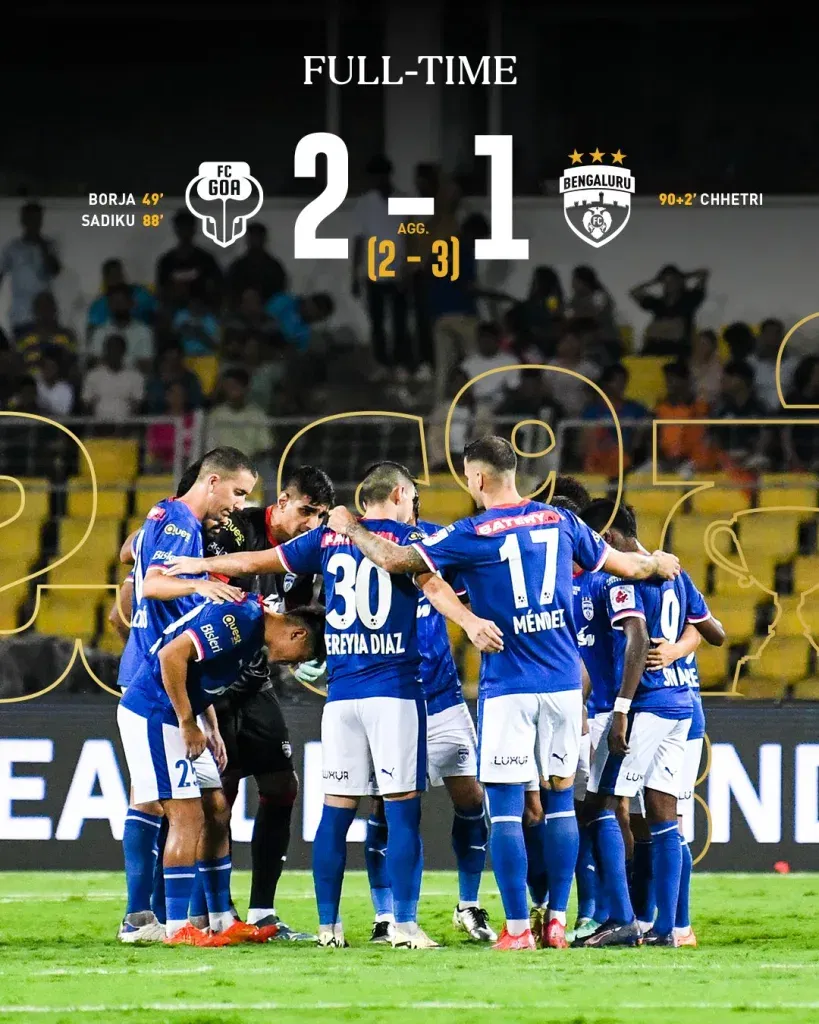FC Goa vs Bengaluru FC 2 ISL 2024-25: Sunil Chhetri's Last-Gasp Heroics Propel Bengaluru FC Into ISL Final Despite Second-Leg Loss