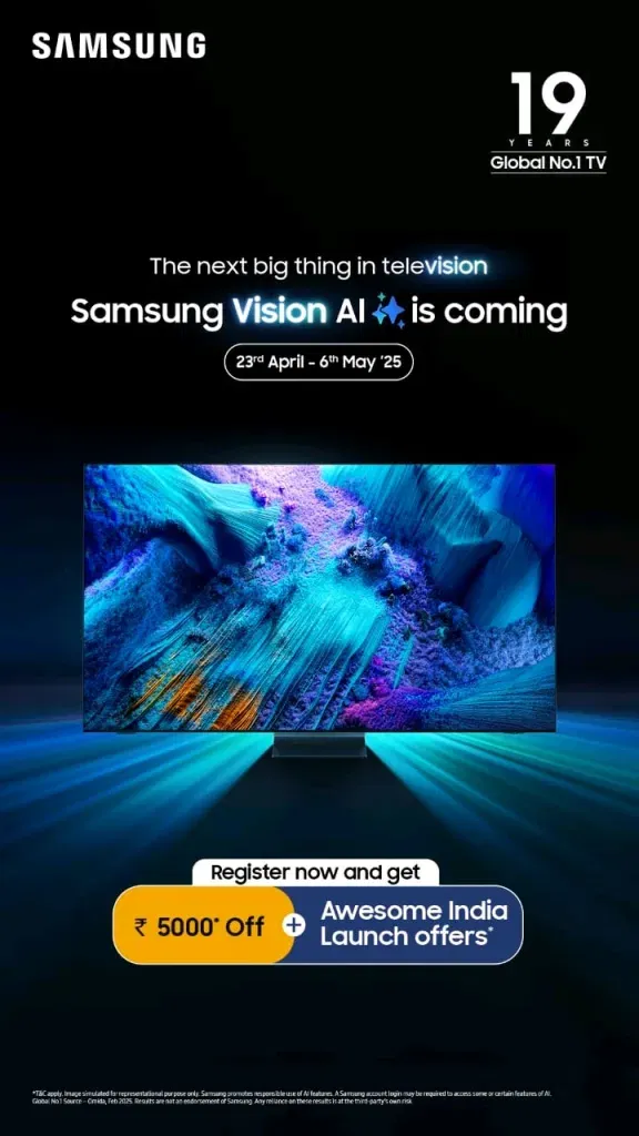 Samsung's Vision AI TVs Are Here to Revolutionize Your Living Room: Early Birds Get a ₹5000 Discount!