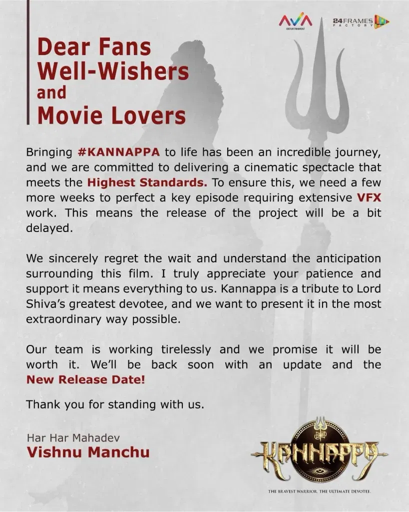 Kannappa Release Date 2 Kannappa Release Date Announced: Vishnu Manchu’s Grand Mythological Drama With Prabhas, Akshay Kumar, Mohanlal To Arrive In June 2025