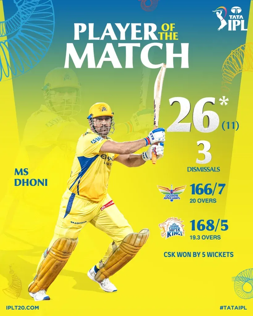 MS Dhoni 1 IPL 2025: Spinners Set the Stage as Dhoni and Dube Guide CSK to Narrow Win Over LSG