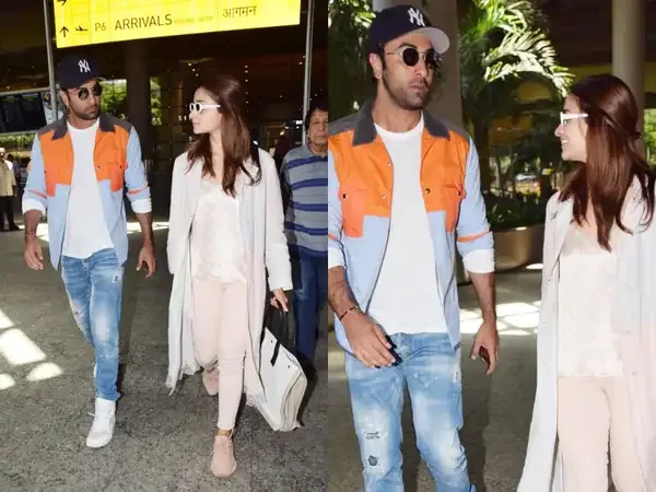 image 1234 Alia Bhatt Channels K-Drama Chic in Slit Dress, Ranbir Rocks K-Pop Cool at Mumbai Airport