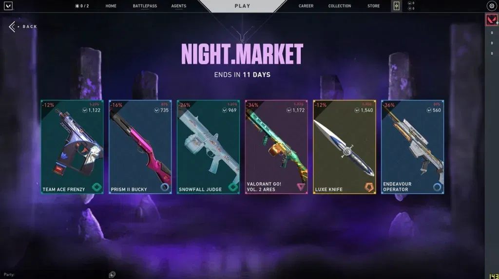 image 246 Valorant Night Market Secrets: Uncover the 5 Most Elusive Weapon Skins in April 2025