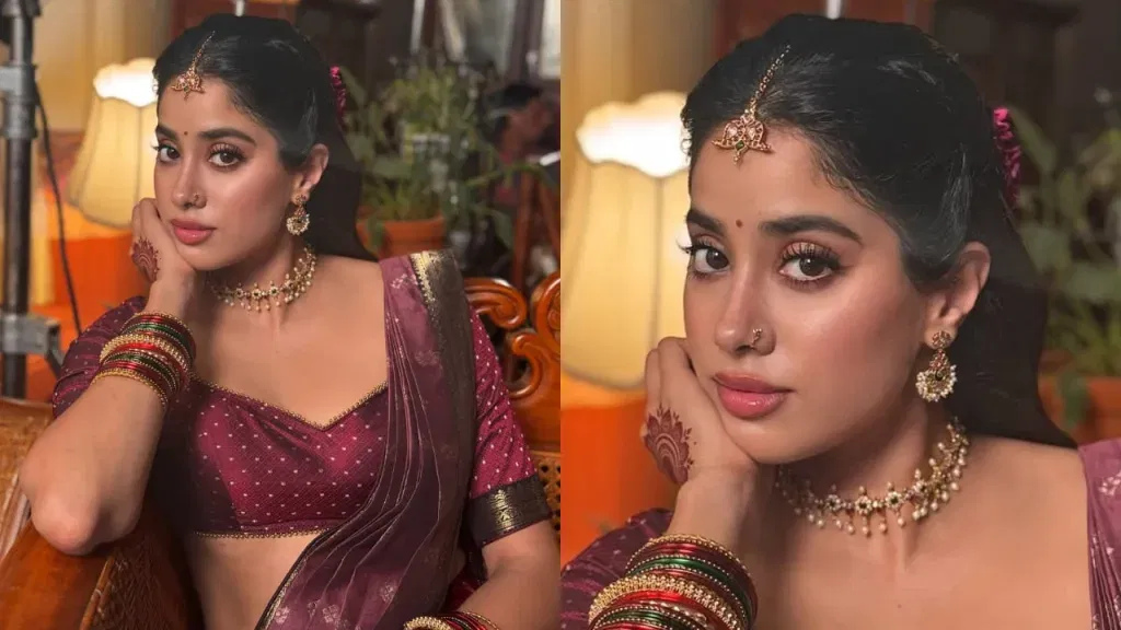 image 374 Janhvi Kapoor South Indian Goddess Look: 5-Step Guide to Perfect Ethnic Makeup and Jewelry