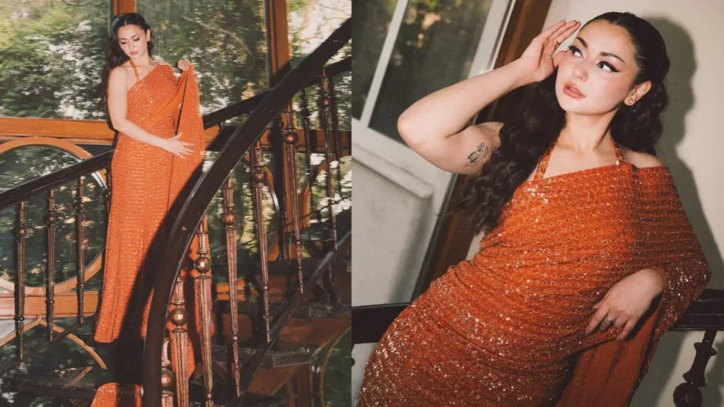 image 479 Hania Aamir Rs 3,85,000 Arpita Mehta Saree: Redefining Desi Glam with a Halter Neck Twist