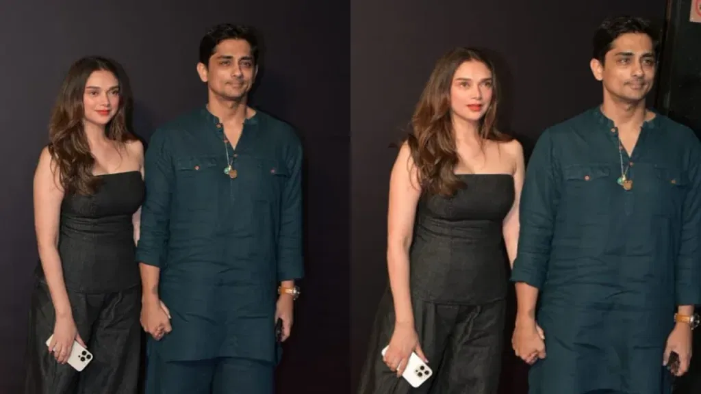 image 575 Aditi Rao Hydari and Siddharth Slay Couple Goals in Rs 7,300 Denim Co-ords: Fashion's New Power Duo!