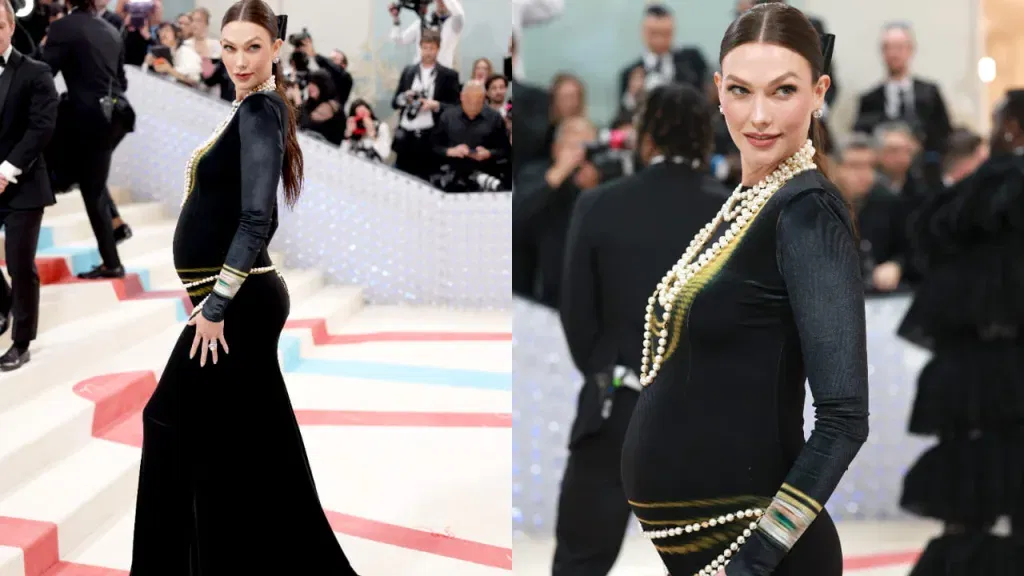 image 591 Glamorous Bumps: Celebrities Redefining Red Carpet Maternity Style at the Met Gala