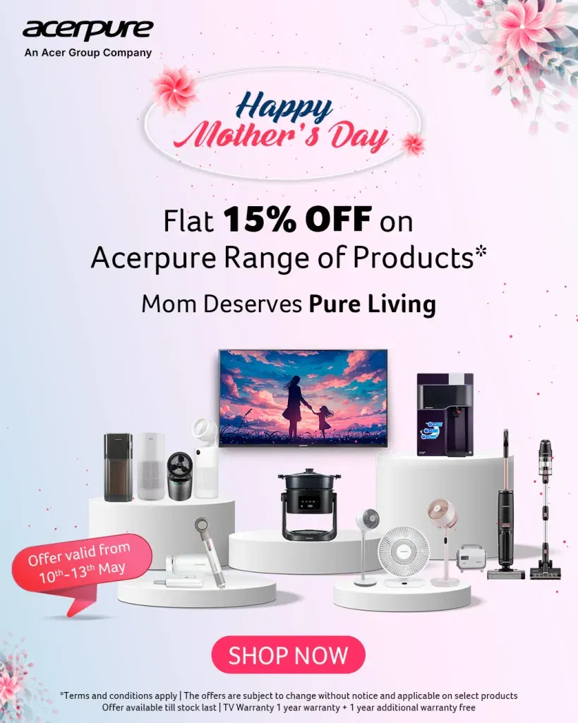 Spoil Mom This Mother's Day: 15% Off & Extended Warranties on Acerpure Wellness Gifts!