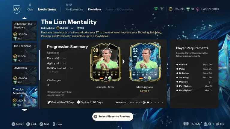 EA FC25 Lion Mentality Evolution: Ultimate Striker Upgrade Guide