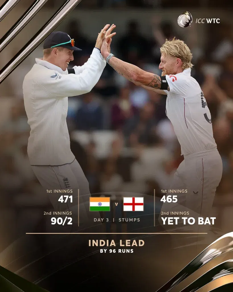 England vs india day 3